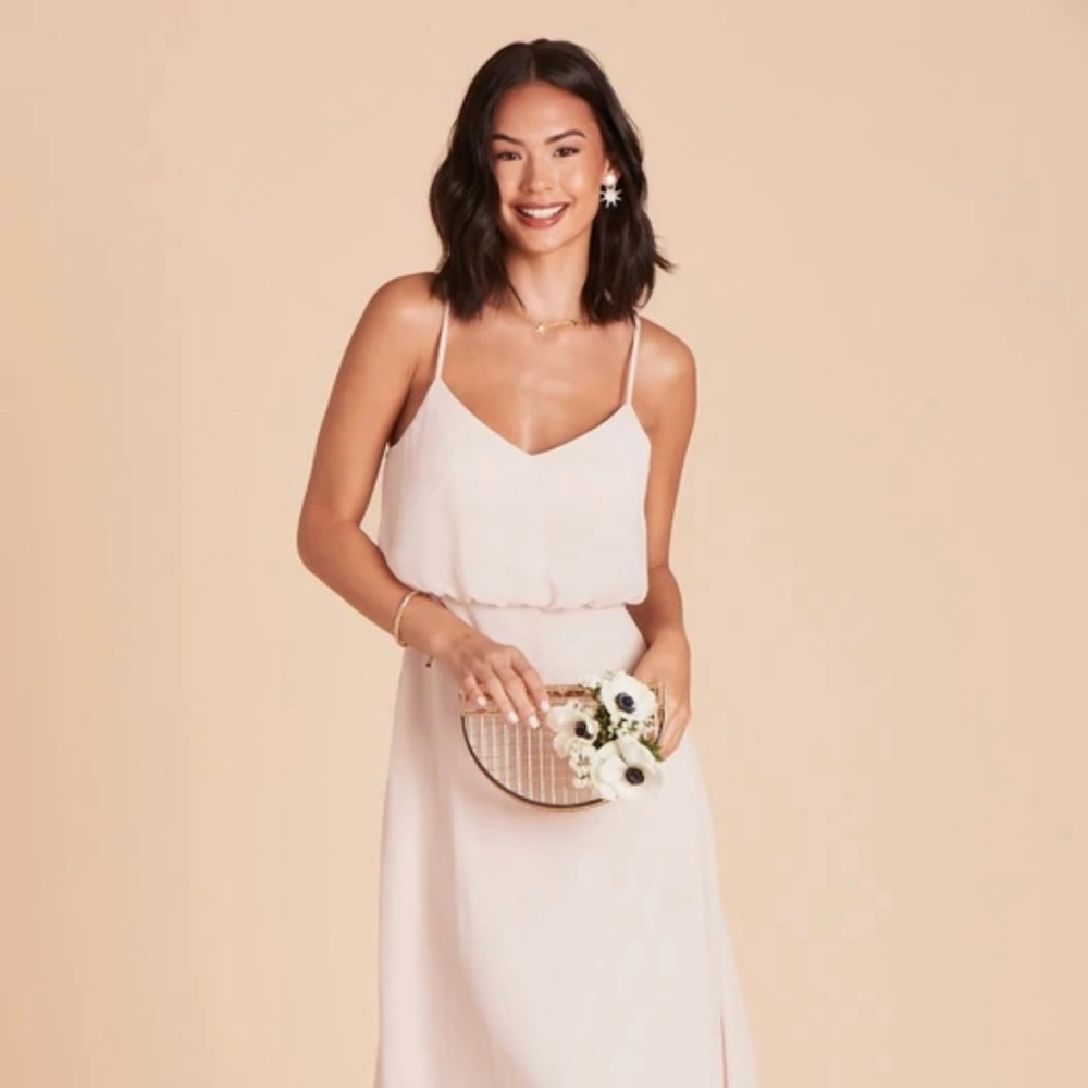 Birds Grey, Pale Blush, Gwennie Bridesmaid Dress